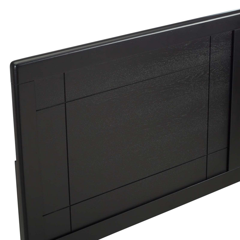 Archie Twin Wood Headboard Black