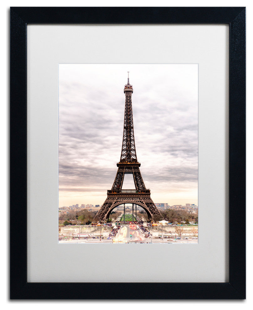 Philippe Hugonnard 'The Eiffel Tower', Black Frame, White Mat, 20x16
