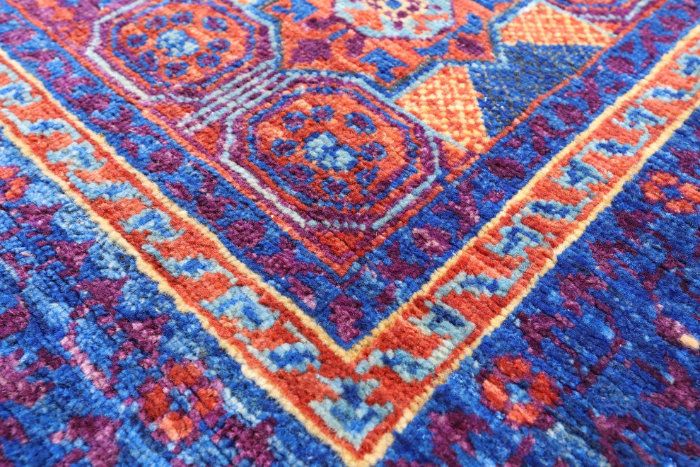 Geometric Mamluk Hand Knotted Wool Rug 5' 1" X 6' 3" - Q12251