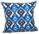 Hipster, Geometric Outdoor Pillow, Blue, 18"x18"