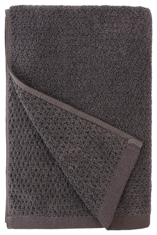 Everplush Diamond Jacquard Bath Towel, Charcoal