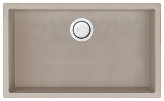 Transolid Zero 30"x18" silQ Granite Single Bowl Kitchen Sink, Champagne