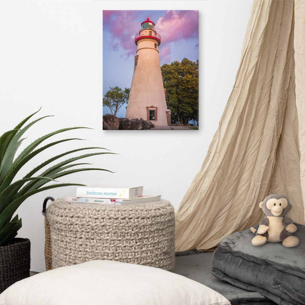 Marblehead Lighthouse at Sunset Coastal Landscape Canvas Prints, 16" X 20"