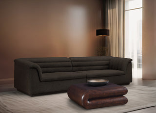 Cascade Upholstered Modular Sofa, Brown, Boucle Fabric, Straight Sofa