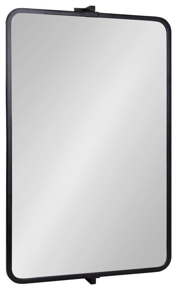 Elijah Pivot Wall Mirror, Black 38x24