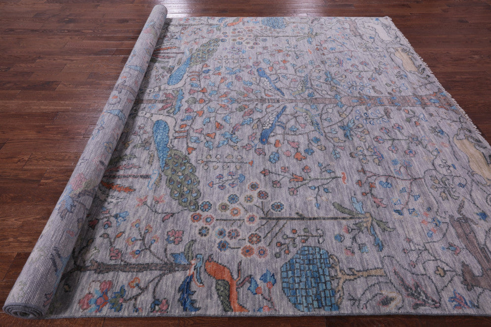 Handmade Persian Tree Of Life Wool Rug 9' 3" X 11' 10" - Q13381