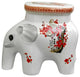 14" Cherry Blossom Porcelain Elephant Stool