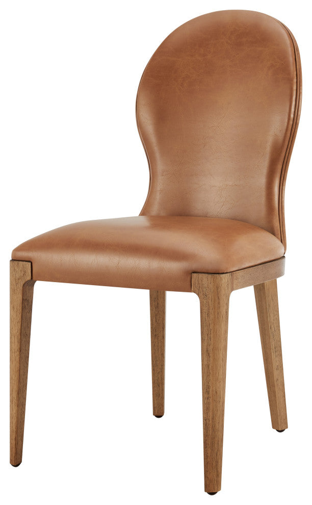 Eldoris Dining Side Chair,, Set of 2, Borneo Chocolate, Pu