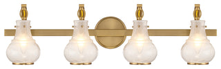 Adams 4-Light Bathroom Vanity Light, Warm Brass