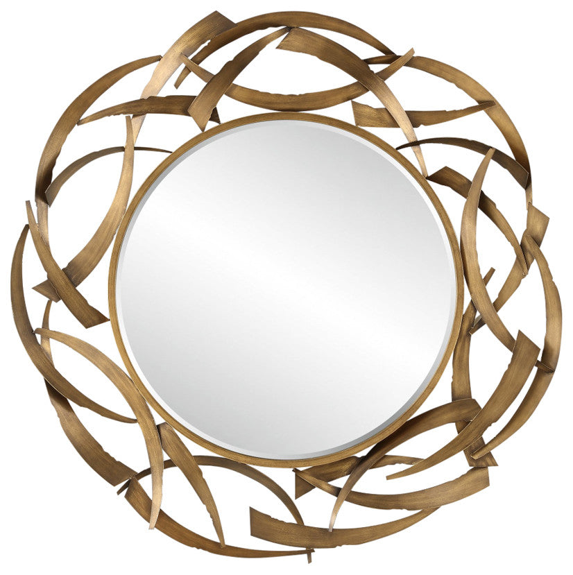 Uttermost Cutting Edge Bronze Round Mirror