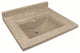 Transolid Savannah 25"x22" Single Bowl Vanity Top for 4" Centerset Faucet, Latte