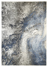 Everest Splash Blue Contemporary Area Rug, 7'10"x9'10"