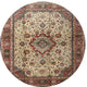 Ahgly Company Indoor Round Traditional Area Rugs, 3' Round