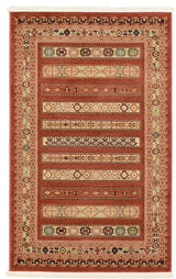 Unique Loom Rust Red Pasadena Fars 3' 3 x 5' 3 Area Rug