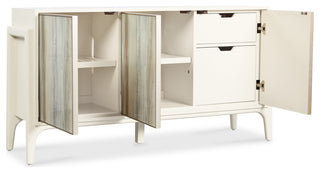 Interior view with doors open; shows compartments and drawers (not ideal as primary).