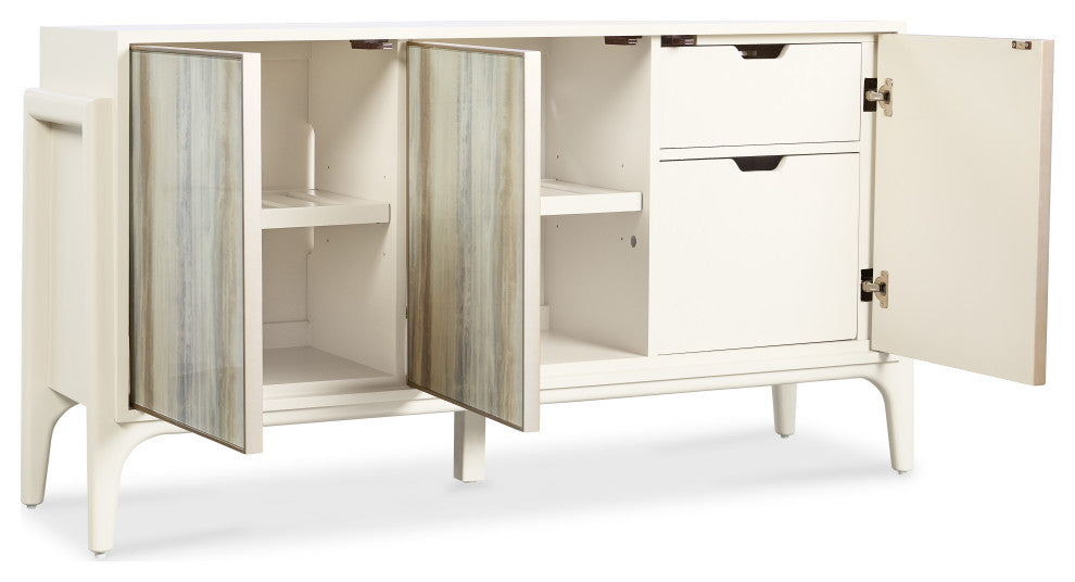 Interior view with doors open; shows compartments and drawers (not ideal as primary).