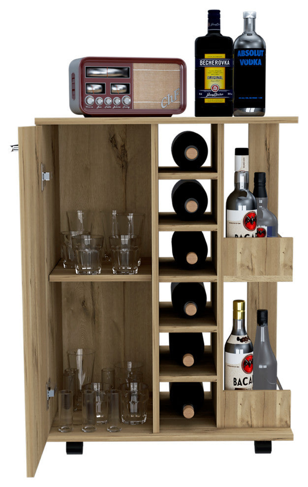 Tennessee, Bar Cart, Light Oak