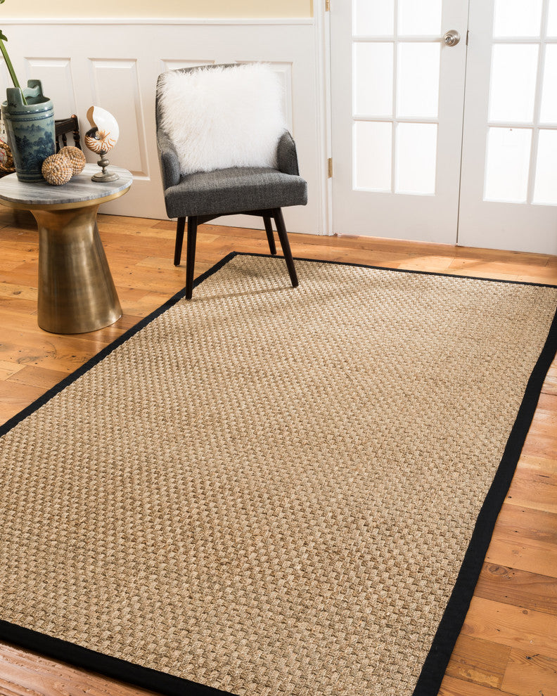 Lancaster Hand-crafted Seagrass Contemporary Area Rug, 9' X 12', Contemporary