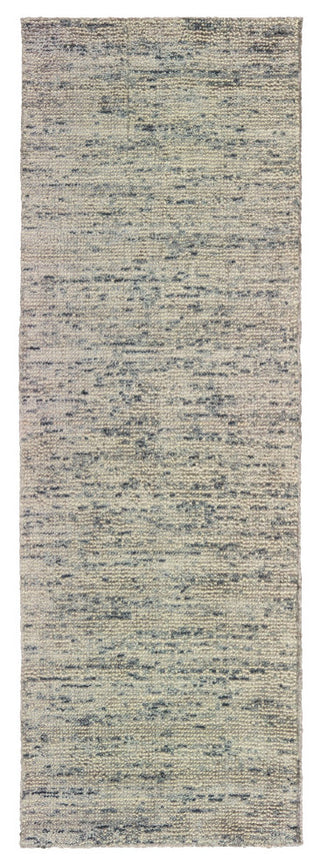 Liana Hand-Tufted Wool and Viscose Shaded Solid Stone/Gray Rug, 2'6" x 8'