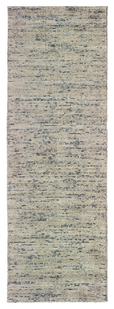Liana Hand-Tufted Wool and Viscose Shaded Solid Stone/Gray Rug, 2'6" x 8'