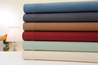 Bibb Home 4-Piece Solid Flannel Sheet Set, Beige, Full