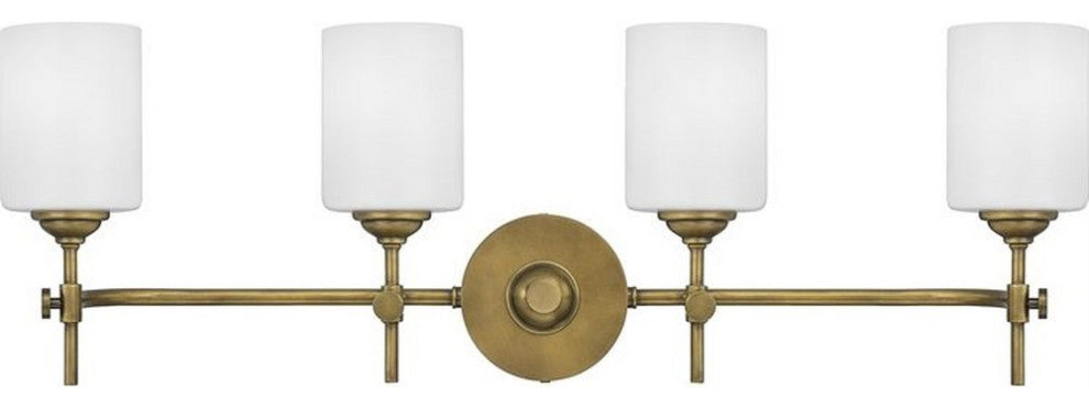 Aria 4-Light Bath Vanity, Weathered Brass