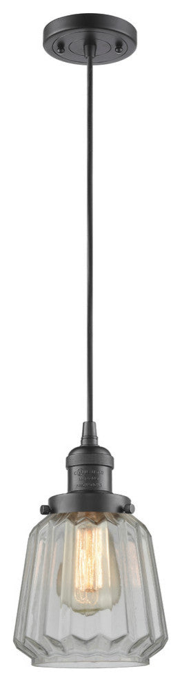 Chatham 1-Light Mini Pendant, Oil Rubbed Bronze, Clear