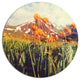 Fantastic Yellow Flowers In Meadow, Flower Disc Metal Wall Art, 36"