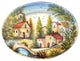 Umbrian Ceramiche Favaroni Carlo Landscape 16.5X12.5"� Oval Serving/Wall Platter,