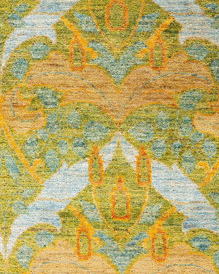 Overdyed, One-of-a-Kind Hand-Knotted Area Rug Green, 8'10"x12'3"