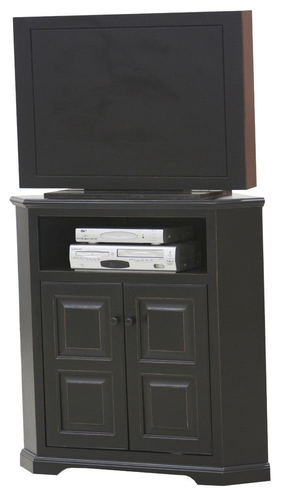 Eagle Furniture Tall Savannah 41" Wide Corner TV Console, Chocolate Mousse