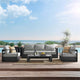 Tahoe Outdoor Patio Powder-Coated Aluminum 4-Piece Set, Gray Gray