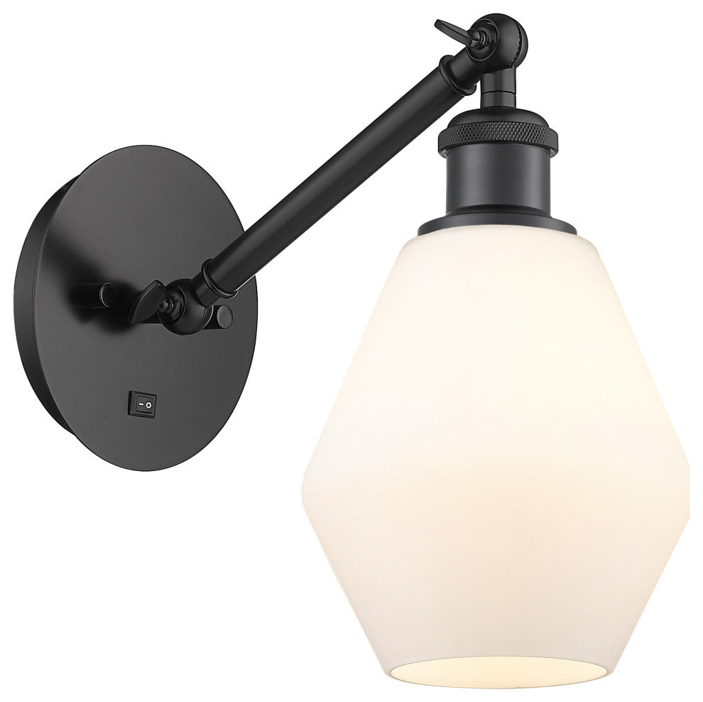 Innovations 317-1W-BK-G651-6 1-Light Sconce, Matte Black