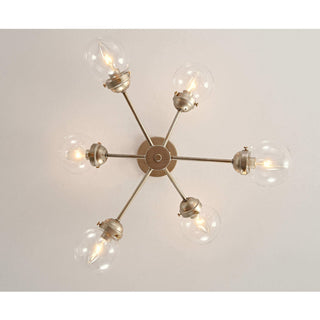 Daisy Sputnik Clear Globe Semi-Flush Mount