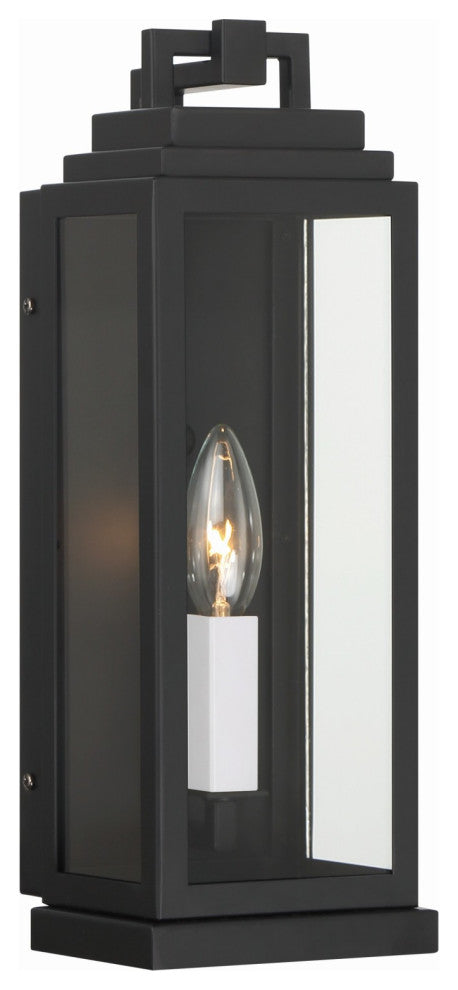 Crystorama Lighting Group ASP-8911 Aspen 14" Tall Outdoor Wall - Matte Black