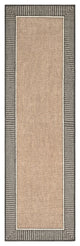 Alfresco Bordered Camel, Black Area Rug, 2'3"x7'9" Runner