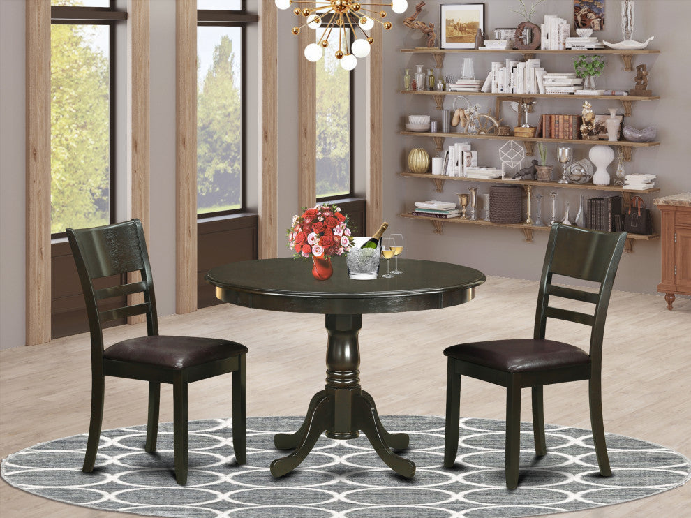 Hlly3-Cap-Lc 3 Pc Kitchen Nook Dining Set -Dining Table And 2 Dinette Chairs