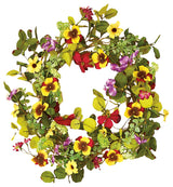Medium Wreath With Pansy, 22"