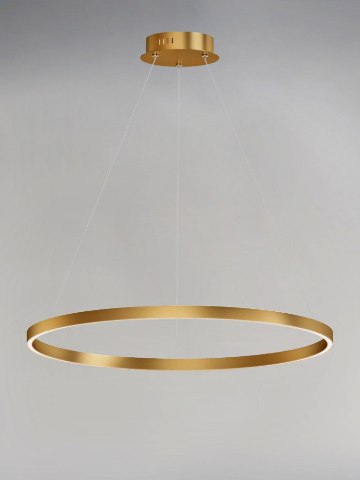 ET2 E22726 Groove 32"W LED Ring Chandelier - Gold