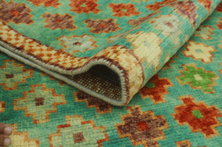 Balochi Timmy Turquoise/Orange Rug, 4'2x6'0
