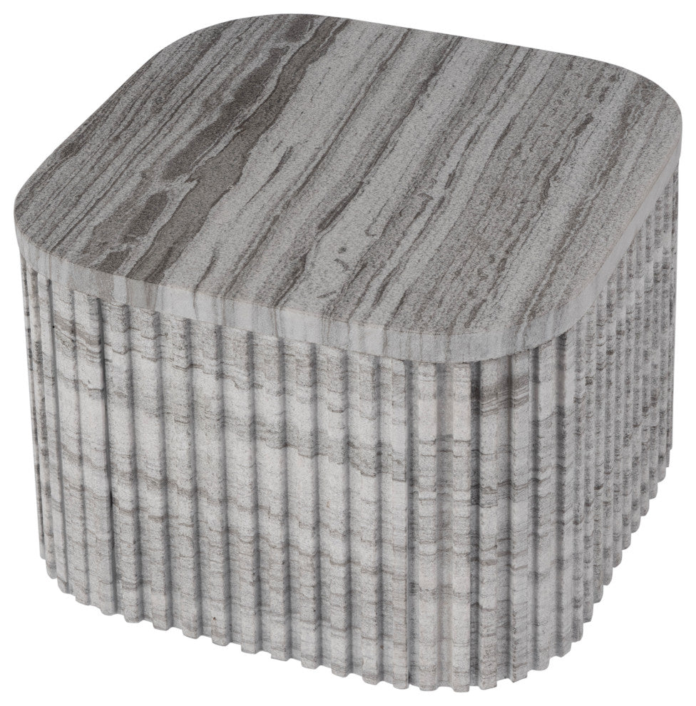 Sylvester 16" W Rectangular Marble Side Table