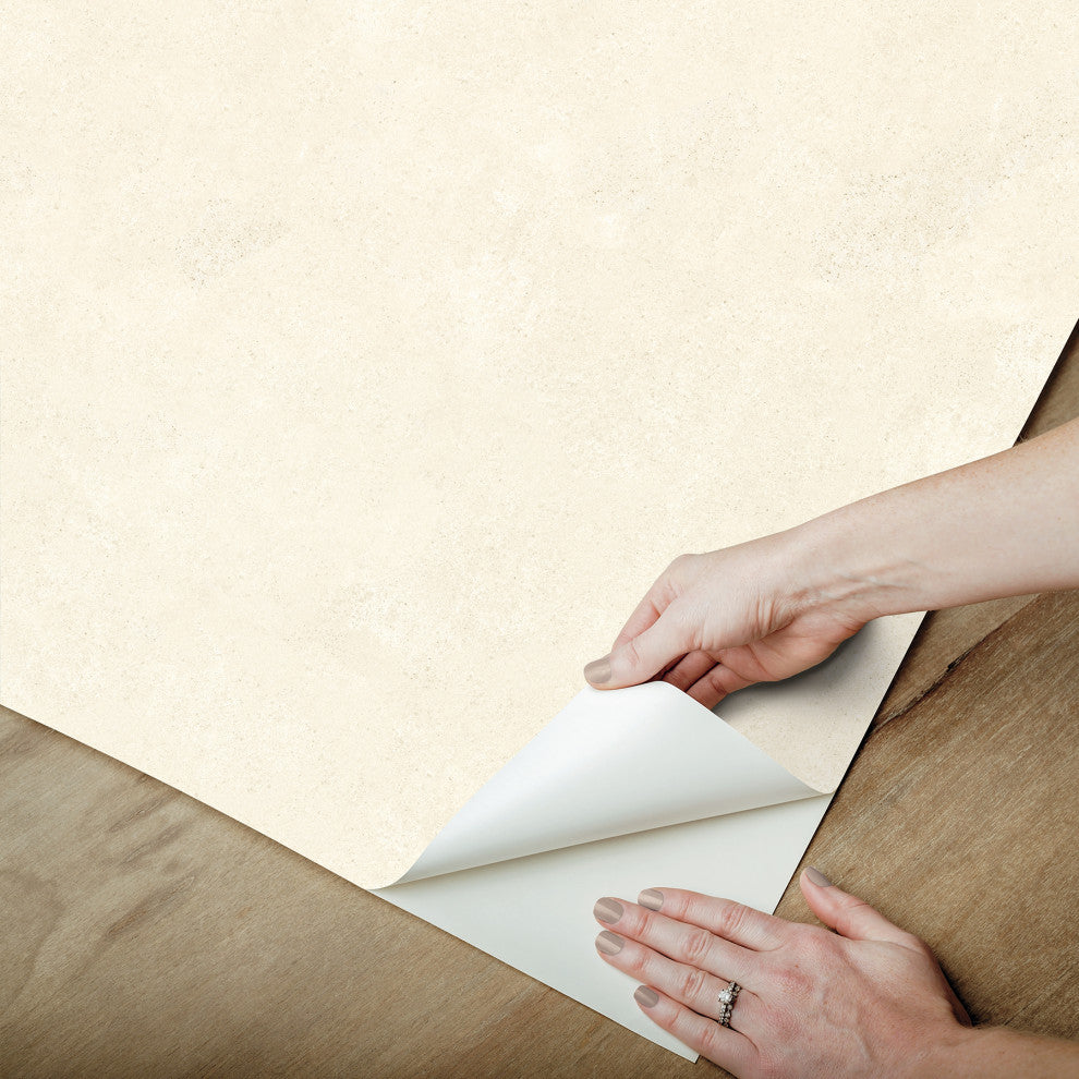 Mr. Kate Daphne Cream Limewash Peel and Stick Wallpaper