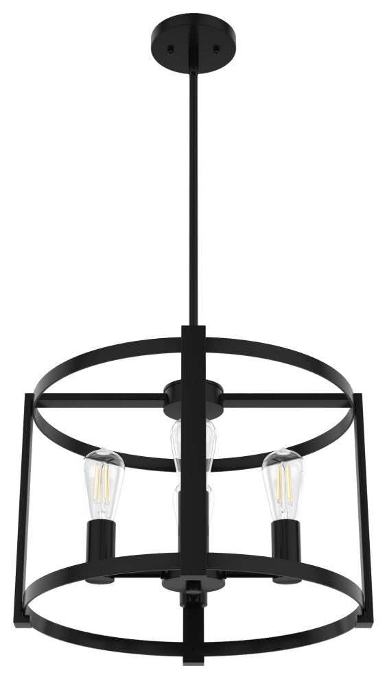Hunter Astwood Matte Black 4-Light Chandelier
