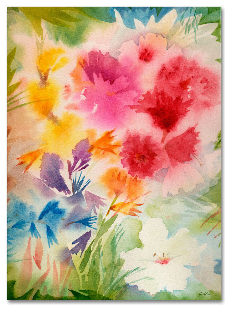 'Bright Garden' Canvas Art by Sheila Golden