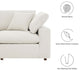 Commix Down Filled Overstuffed Boucle Fabric 4-Seater Sofa, Ivory