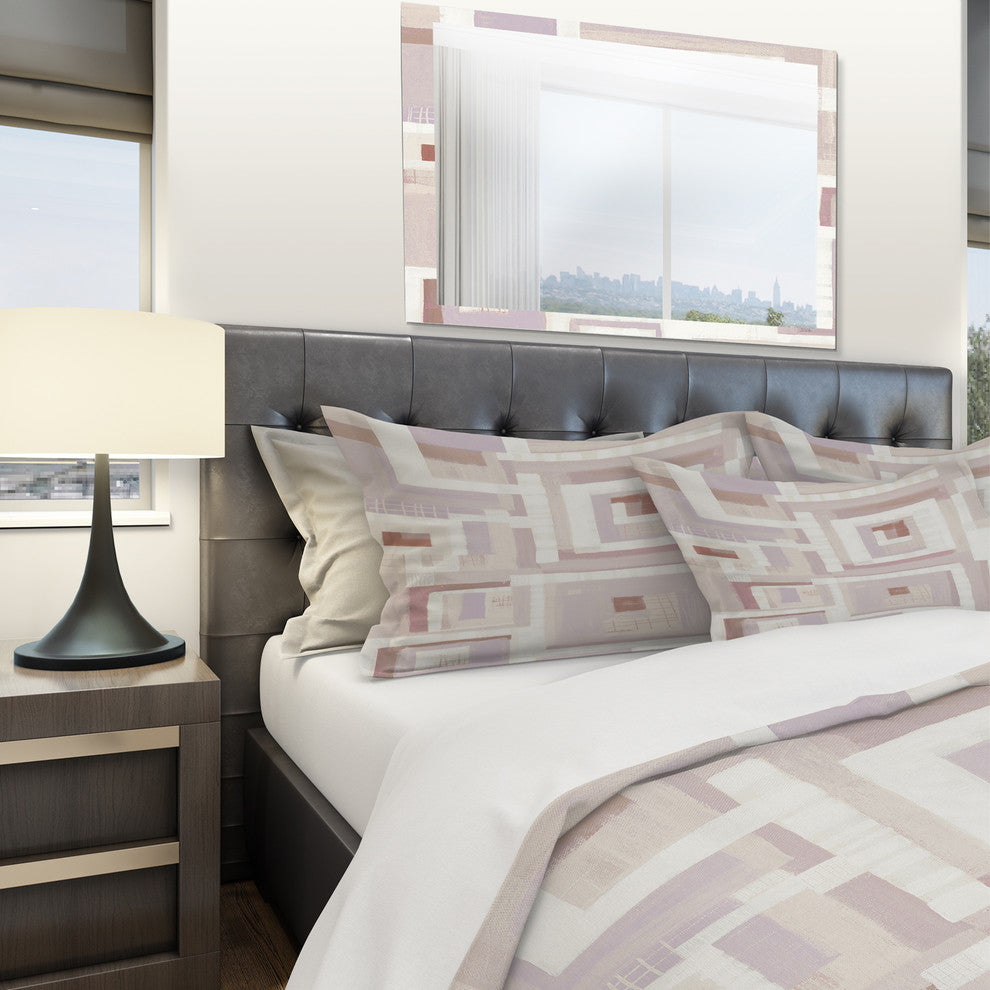 Pink Form Windows I Duvet Cover Set, Twin