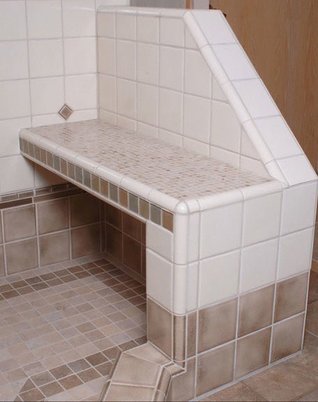 Better Bench Ready to To Tile Rectangle Adjustable Bench Mount Shower, 19-32 Inch