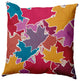Leaf Pile Accent Pillow, Larkspur, 26"x26"