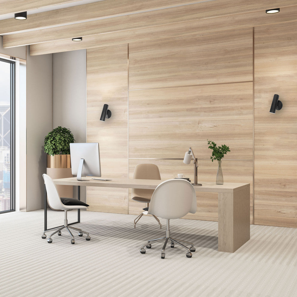 Matte Black Modern Wall With Frosted Acrylic