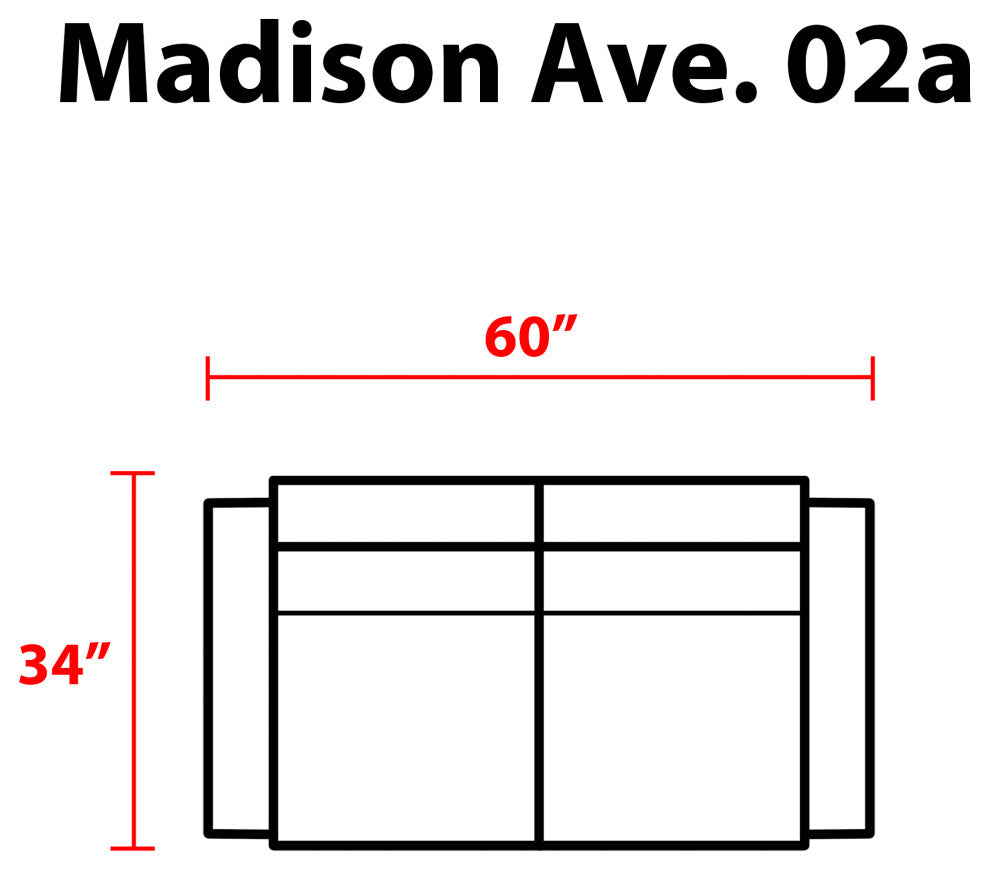 kathy ireland Madison Ave. 2 Piece Aluminum Patio Furniture Set 02a, Forest